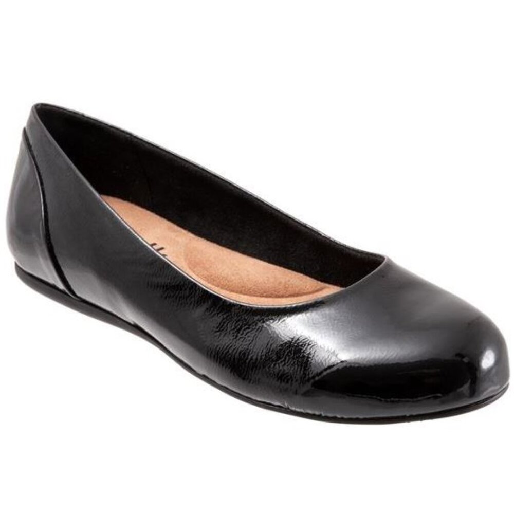 SoftWalk - Women's Sonoma Black Patent Flat - Size 9 N (AA)